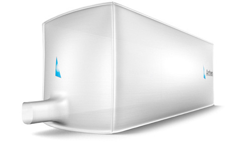 Rendering of a dry container liner.